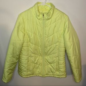Girls Yellow Puffer Coat kids size Large